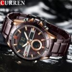 Curren Military Mens Analog Digital Watch Stainless Steel LED Waterproof - Image 2