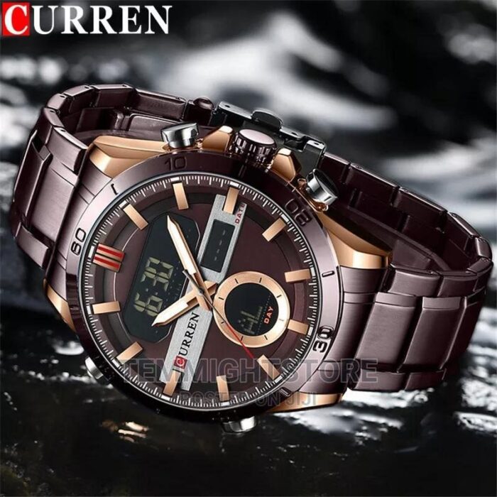 Curren Military Mens Analog Digital Watch Stainless Steel LED Waterproof - Image 2