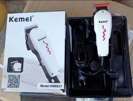 Easy Brush Cleaning White Kemei KM 8831 Professional Hair Clipper