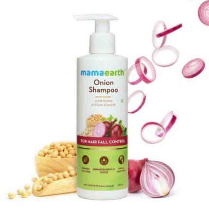Mamaeath Onion Shampoo with Onion and Plant Keratin for Hair Fall Control – 250ml