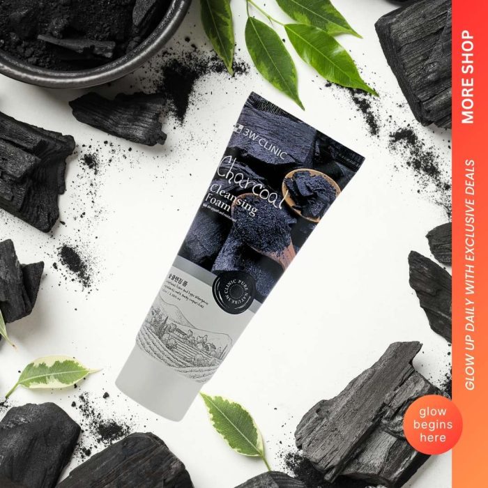 3W Clinic Charcoal Cleansing Foam 100ml
