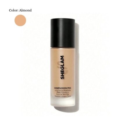 SheGlam: Complexion pro long lasting breathable matte foundation-Almond