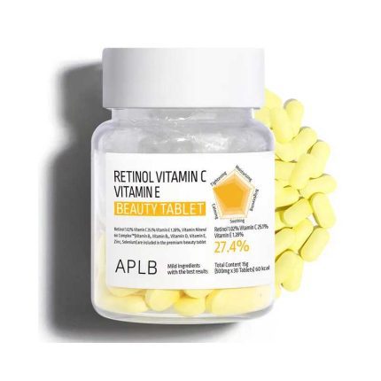 APLB Retinol Vitamin C Vitamin E Beauty Tablet 500mg x 30 Tablets