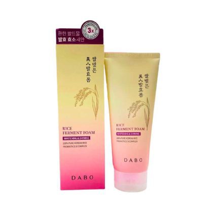 Dabo Whitening & Shining Rice Ferment Foam Face Wash 180ml