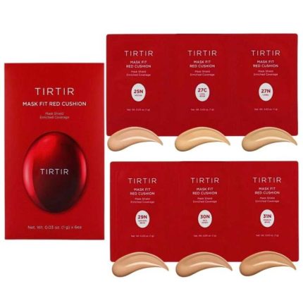 TirTir Mask Fit Red Cushion 6 Shade Trial Kit (25N, 27C, 27N, 29N, 30N, 31N)