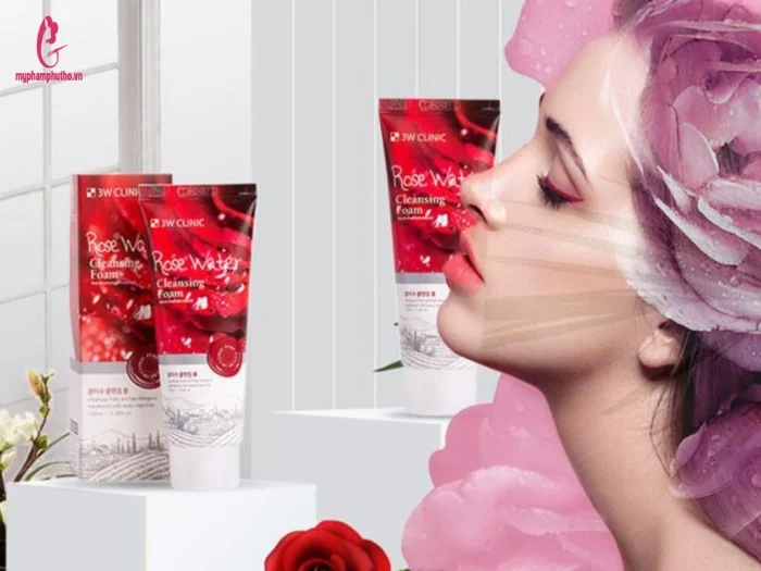 3w Clinic Rose Water Cleansing Foam 100 ml - Image 2