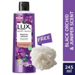 Lux Body Wash Magical Orchid 245ml (Free Loofah)